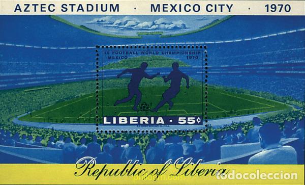 Sellos: 55627 MNH LIBERIA 1970 COPA DEL MUNDO DE FUTBOL. MEXICO-70