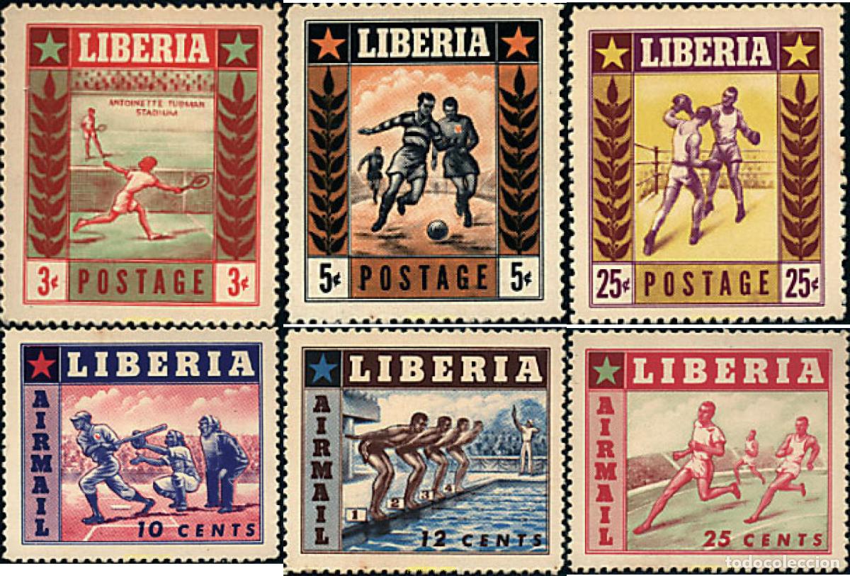 Sellos: 49873 MNH LIBERIA 1955 DEPORTES