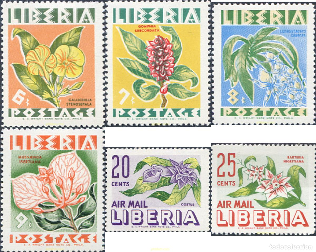 Sellos: 94642 MNH LIBERIA 1955 FLORES
