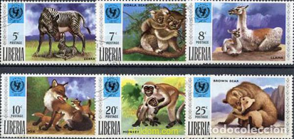Sellos: 214016 USED LIBERIA 1971 MAMIFEROS