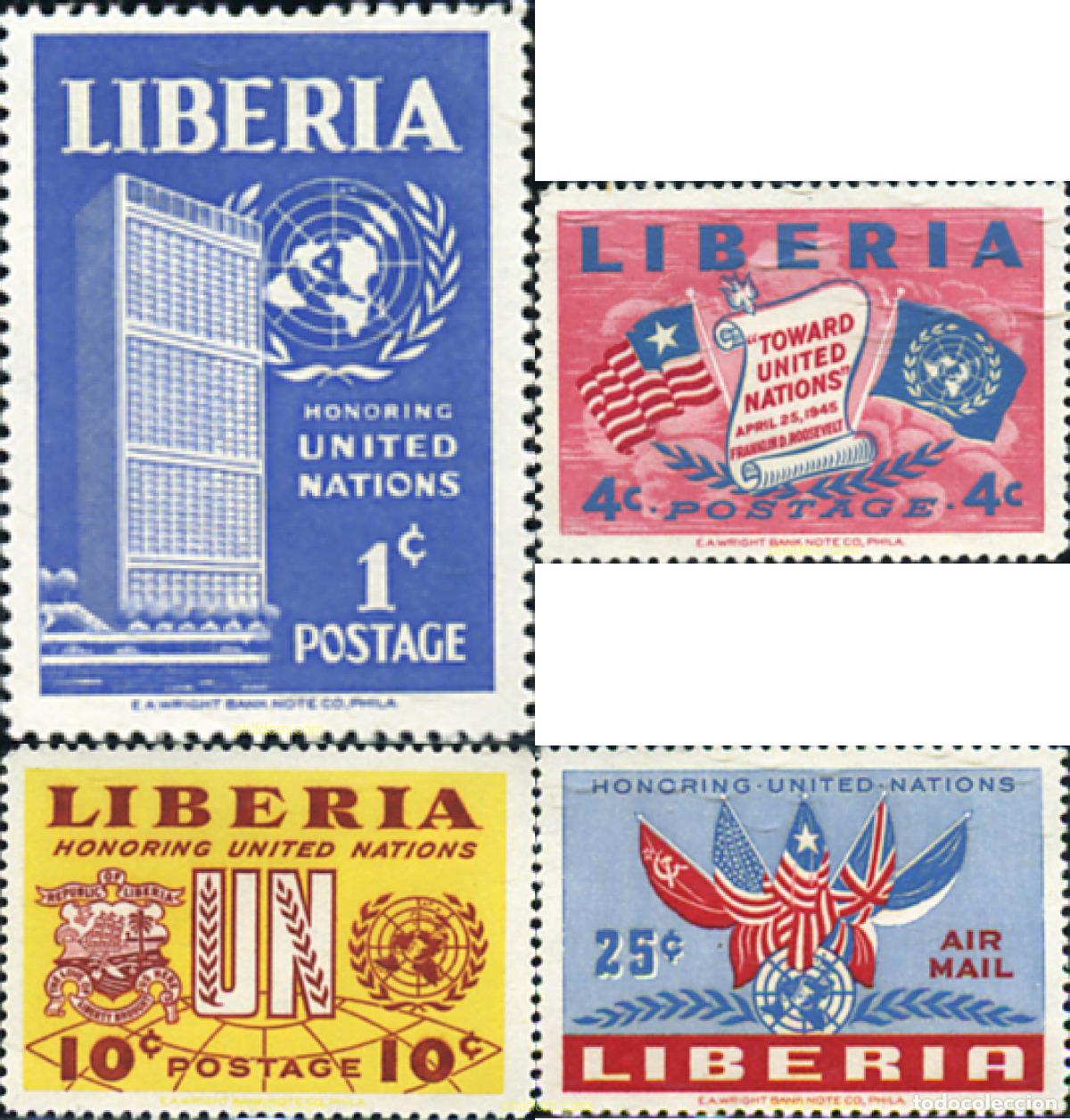 Sellos: 338518 MNH LIBERIA 1952 NACIONES UNIDAS