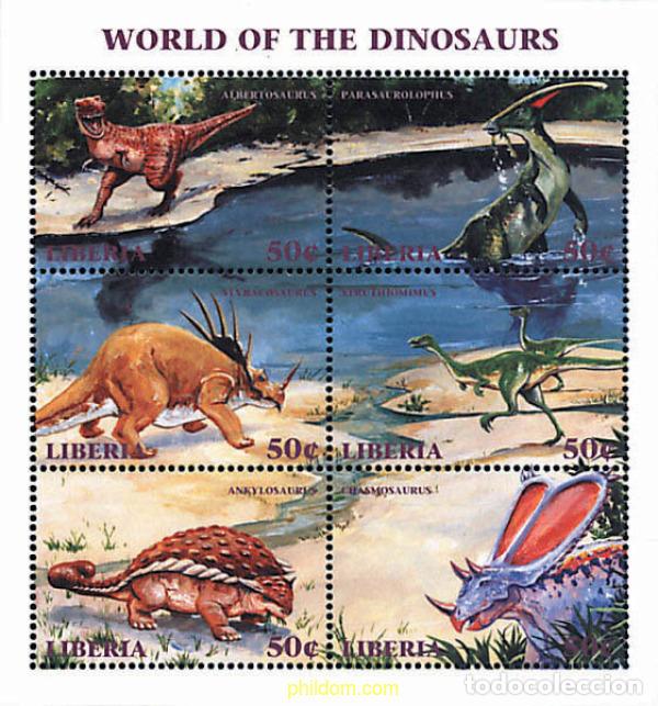 Sellos: 225709 MNH LIBERIA 1999 EL MUNDO DE LOS DINOSAUROS