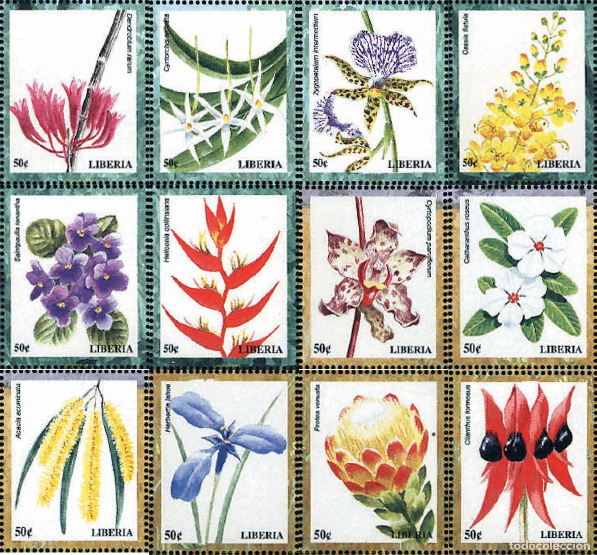 Sellos: 99235 MNH LIBERIA 1999 FLORES DEL MUNDO