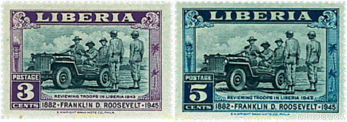 Sellos: 338468 MNH LIBERIA 1945 EN MEMORIA DEL PRESIDENTE ROOSVELT