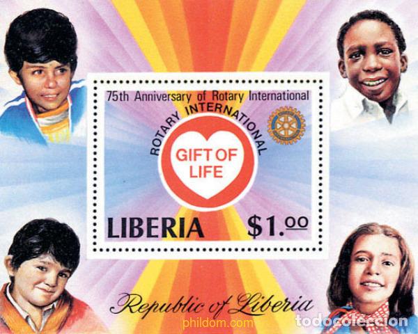 Sellos: 43282 MNH LIBERIA 1979 75 ANIVERSARIO DEL CLUB ROTARIO INTERNACIONAL