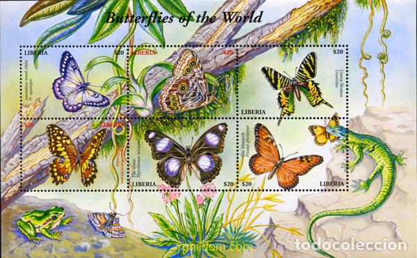 Sellos: 205586 MNH LIBERIA 2001 MARIPOSAS DEL MUNDO