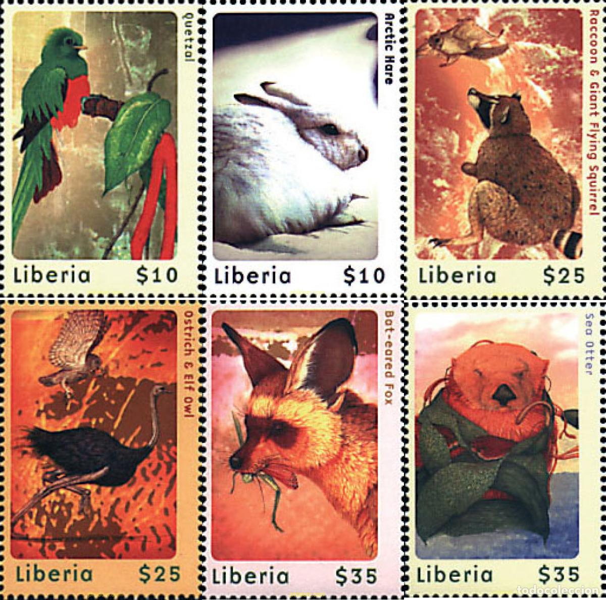 Sellos: 88231 MNH LIBERIA 2000 FAUNA EN PELIGRO DE EXTINCION