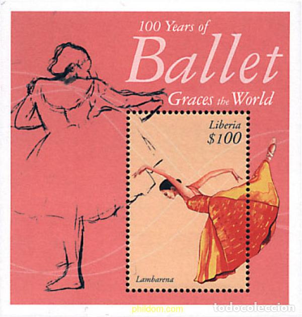 Sellos: 254962 MNH LIBERIA 2001 100 A&Ntilde;OS DE BALLET