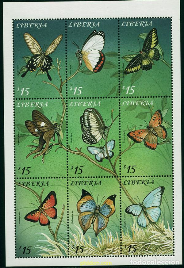 Sellos: 218609 MNH LIBERIA 2001 MARIPOSAS