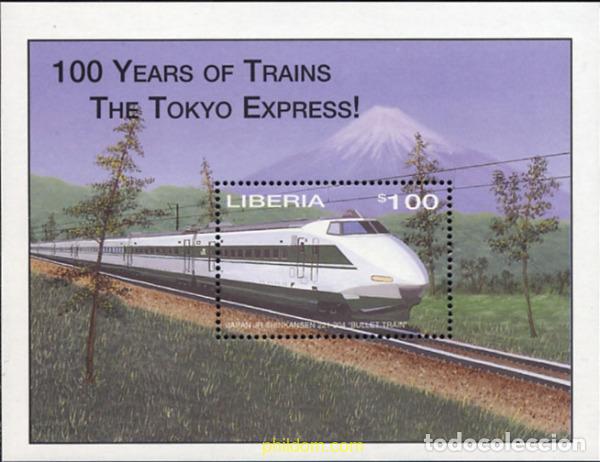 Sellos: 218668 MNH LIBERIA 2001 100 A&Ntilde;OS DE TRENES CRUZANDO EUROPA