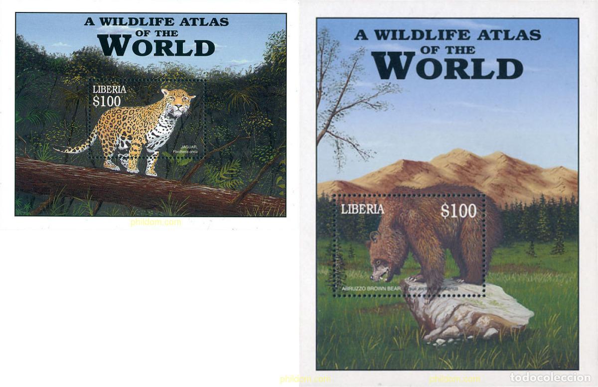 Sellos: 137193 MNH LIBERIA 2001 ATLAS DE FAUNA SALVAJE DEL MUNDO