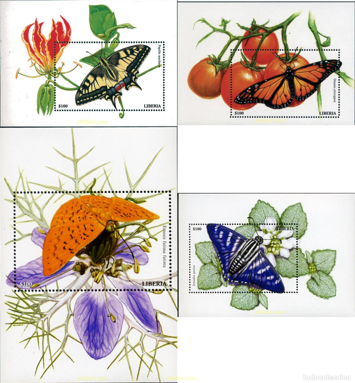 Sellos: 184583 MNH LIBERIA 2001 MARIPOSAS DEL MUNDO