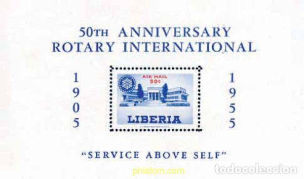 Sellos: 152532 MNH LIBERIA 1955 50 ANIVERSARIO DEL CLUB ROTARY INTERNACIONAL