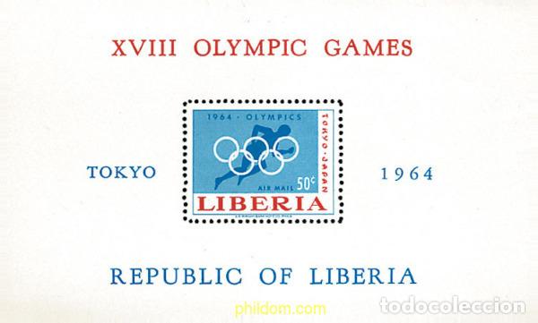Sellos: 80239 MNH LIBERIA 1964 18 JUEGOS OLIMPICOS VERANO TOKIO 1964