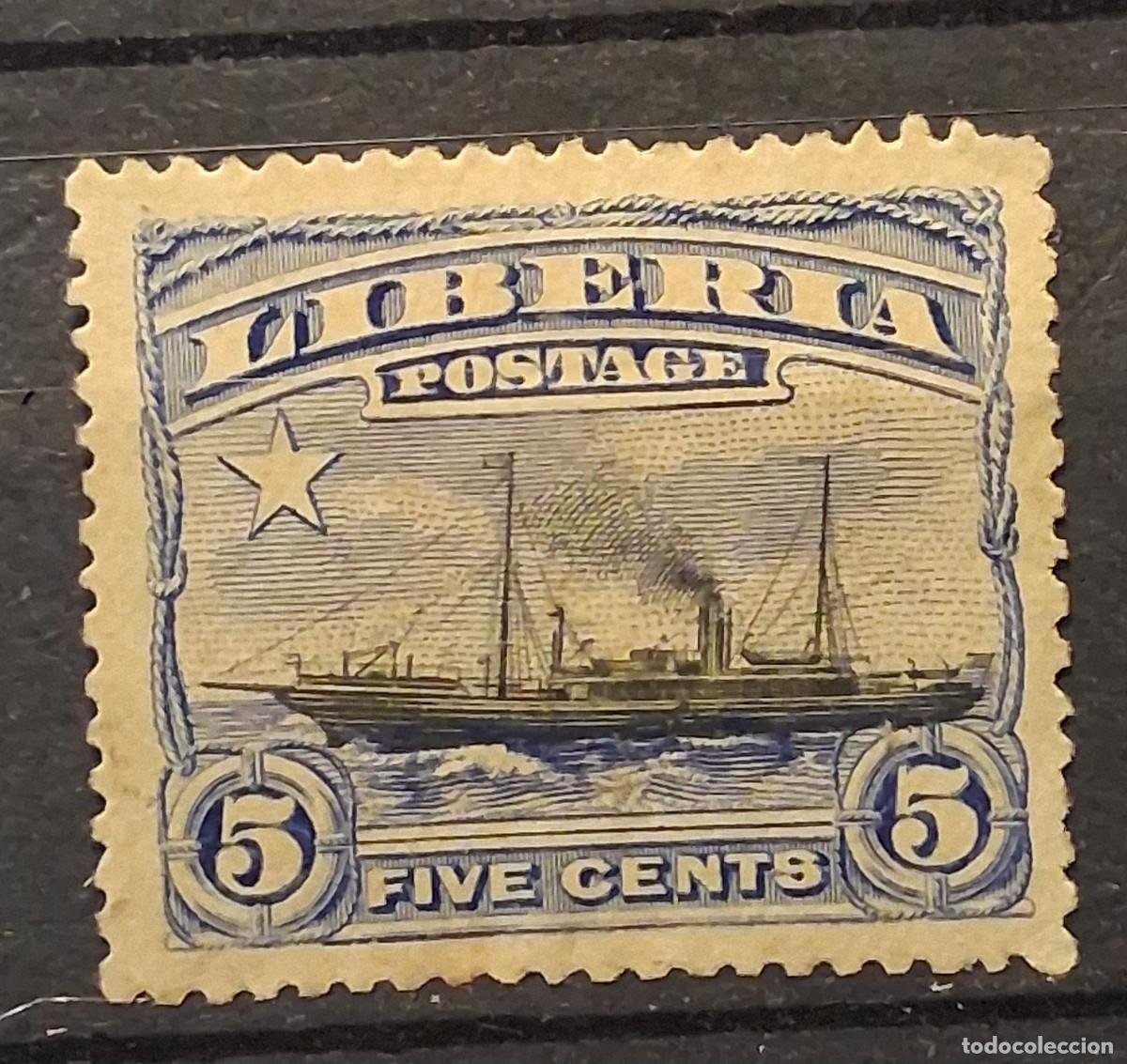 Sellos: LIBERIA, 1909, CAT.YT. 99.