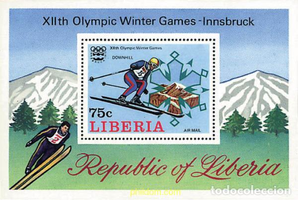 Sellos: 72936 MNH LIBERIA 1976 12 JUEGOS OLIMPICOS INVIERNO INNSBRUCK 1976