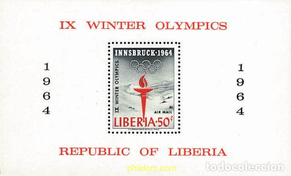 Sellos: 71112 MNH LIBERIA 1963 9 JUEGOS OLIMPICOS DE INVIERNO. INNSBRUCK 1964