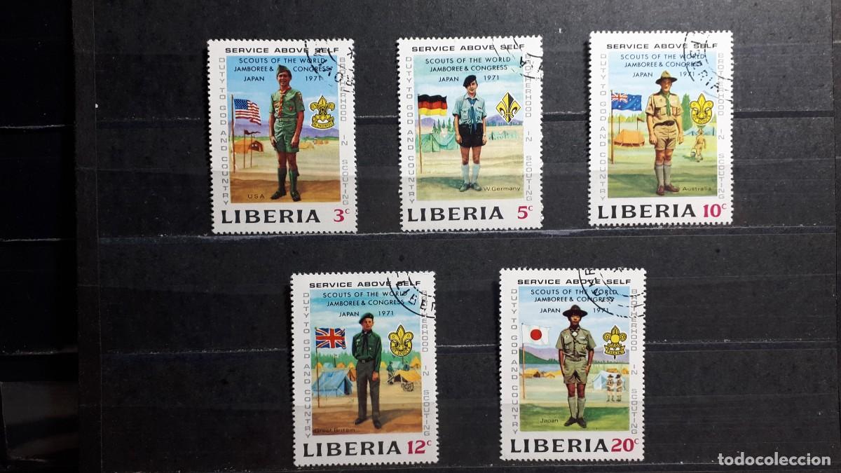 Selos: LIBERIA. A&Ntilde;O 1971. &deg;. YVERT 534/8. Falta 539