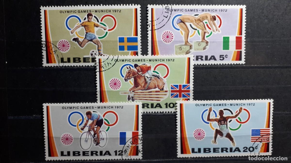 Selos: LIBERIA. A&Ntilde;O 1972. &deg;. YVERT 562/6. Falta 567