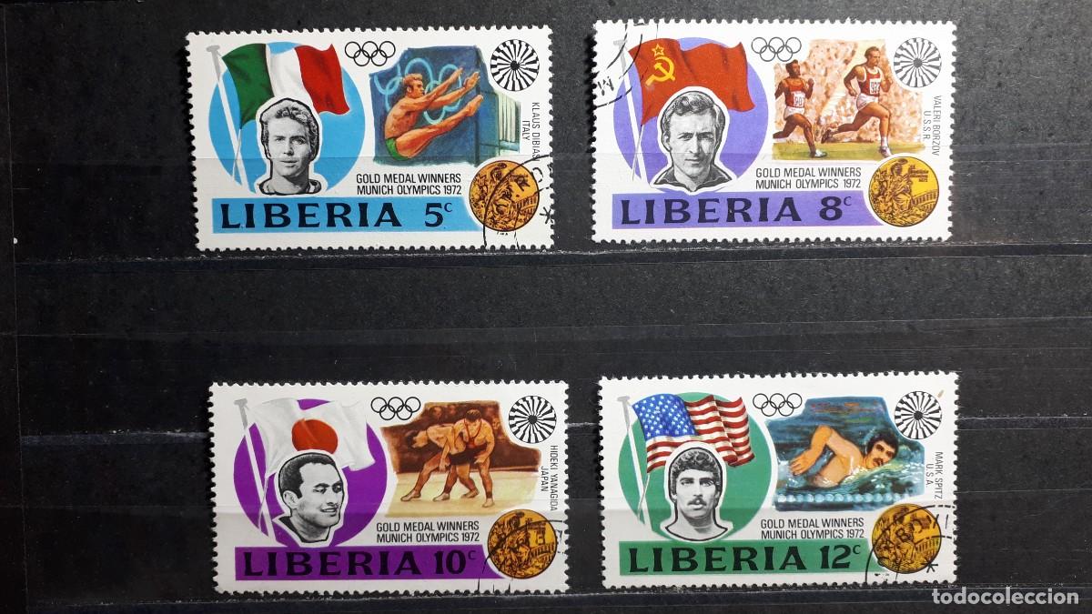 Selos: LIBERIA. A&Ntilde;O 1973. &deg;. YVERT 587/90