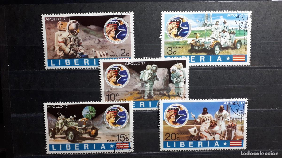 Selos: LIBERIA. A&Ntilde;O 1973. &deg;. YVERT 593/7. Falta 598
