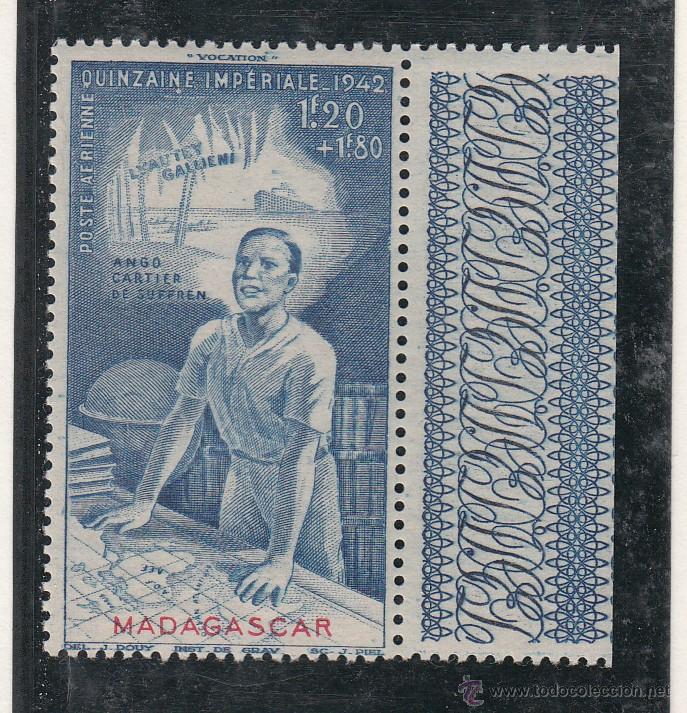 Sellos: madagascar a  44 con charnela, - Foto 1