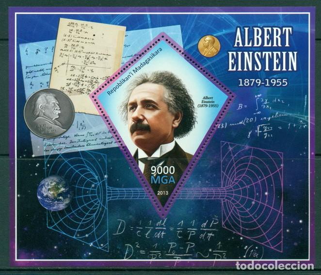 Sellos: MADAGASCAR 2013 SHEET MNH ALBERT EINSTEIN - Foto 1