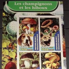 Sellos: MADAGASCAR 2004 SHEET MNH IMPERF MUSHROOMS CHAMPIGNONS SETAS PILZE FUNGHI PERROS DOGS CHIENS HUNDEN