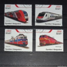 Sellos: MADAGASCAR 2019 4 STAMPS MNH RUSSIAN TRAINS TRENES RUSOS TRENI ZUGE COMBOIOS TRAINS RUSSES. Lote 366794776