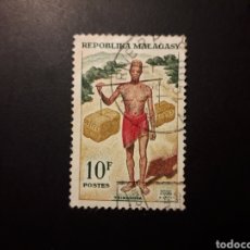 Francobolli: MADAGASCAR YVERT 412 SELLO SUELTO USADO 1965, TRANSPORTES PEDIDO MÍNIMO 3€