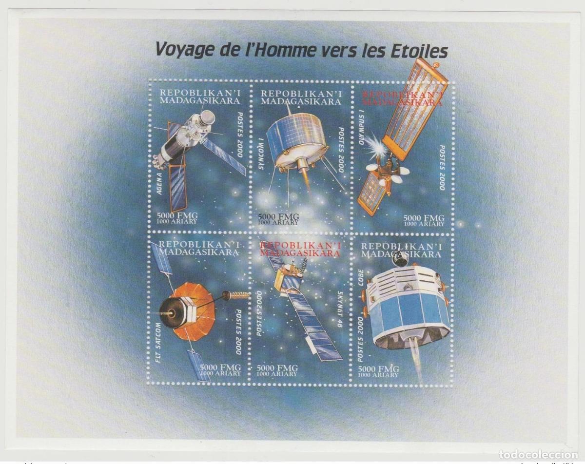 Francobolli: Madagascar 2000 Mi. 2491 - 2496 El viaje del hombre a las estrellas espacio y