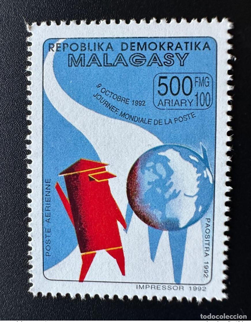 Sellos: Madagascar 1992 Mi. 1387 Cuestiones comunes del D&iacute;a Mundial Correo