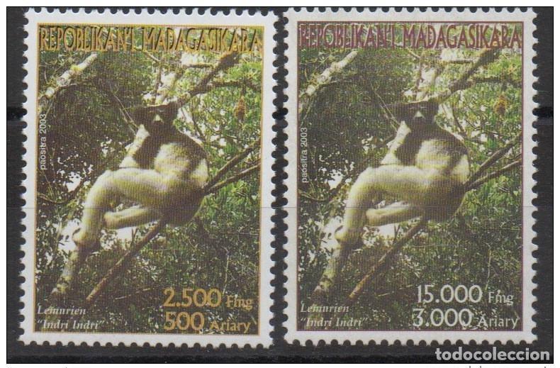 Sellos: Madagascar 2003 Mi. 2605 -2606 Fauna Lemur Lemurien animals 2 val. NH**