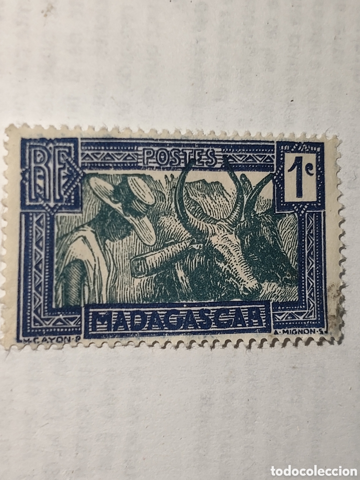 Sellos: Sello de Madagascar vida rural 1930-33 usado