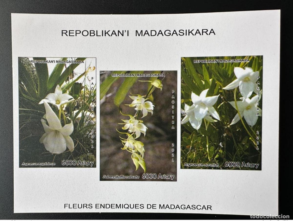 Sellos: Flores end&eacute;micas a prueba de lujo Madagascar 2021/2022 Mi. 2746 - 2750 bloques