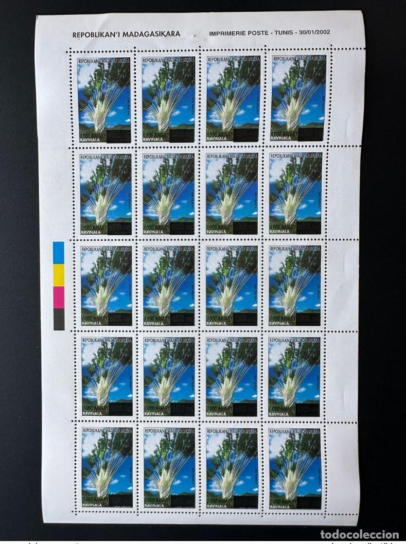 Sellos: Madagascar 2021/2022 Mi. 2725 hojas La flora arb&oacute;rea del Ravinala est&aacute; sobrecargada