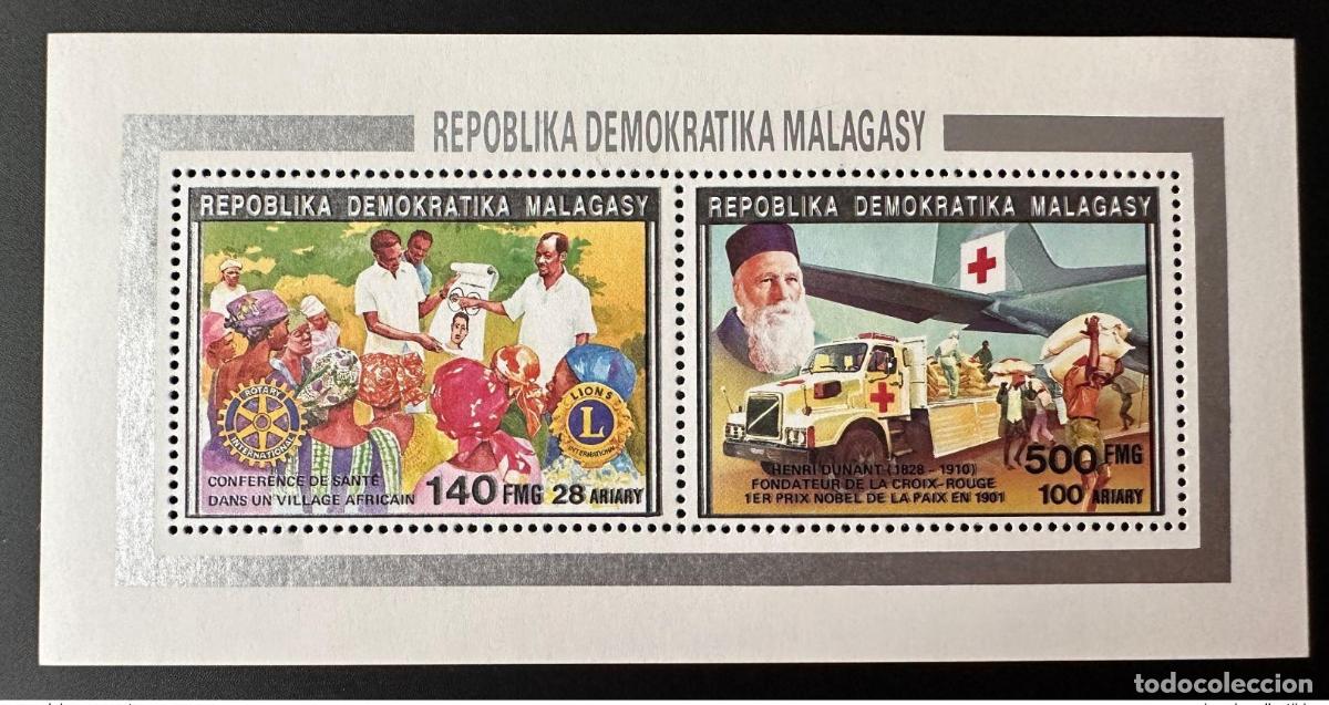 Sellos: Madagascar 1992 Mi. 1391/1394 Cruz Roja Henri Dunant