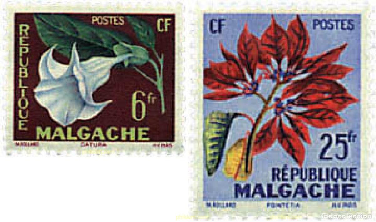 Sellos: 95183 MNH MADAGASCAR 1959 FLORES