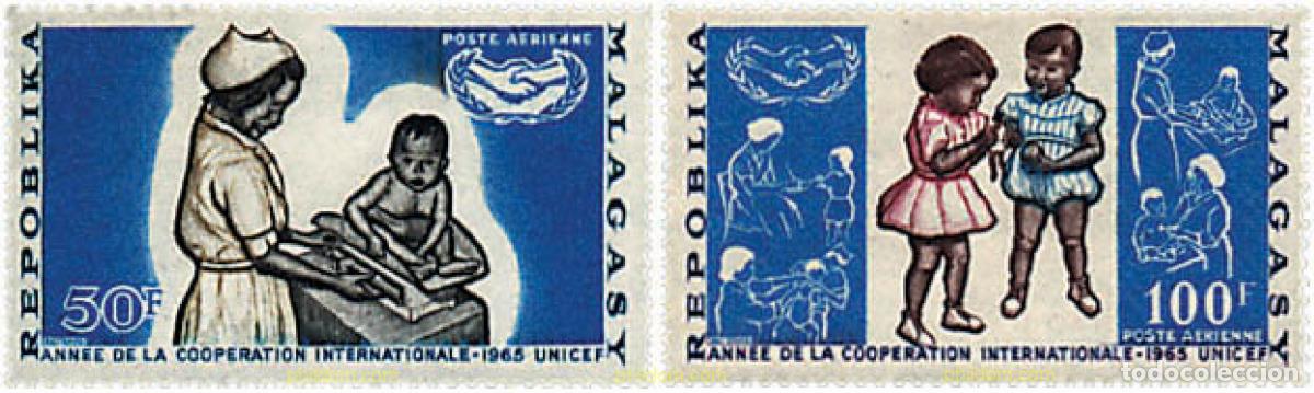 Sellos: 219116 MNH MADAGASCAR 1965 A&Ntilde;O DE LA COOPERACION INTERNACIONAL