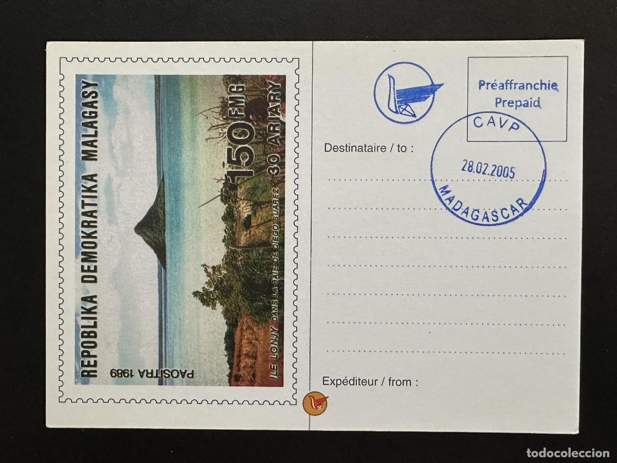 Sellos: &iquest;Madagascar 1990? M&iacute;n. 1242 cancelados sobrecarga local papeler&iacute;a postal Isla Lonjy