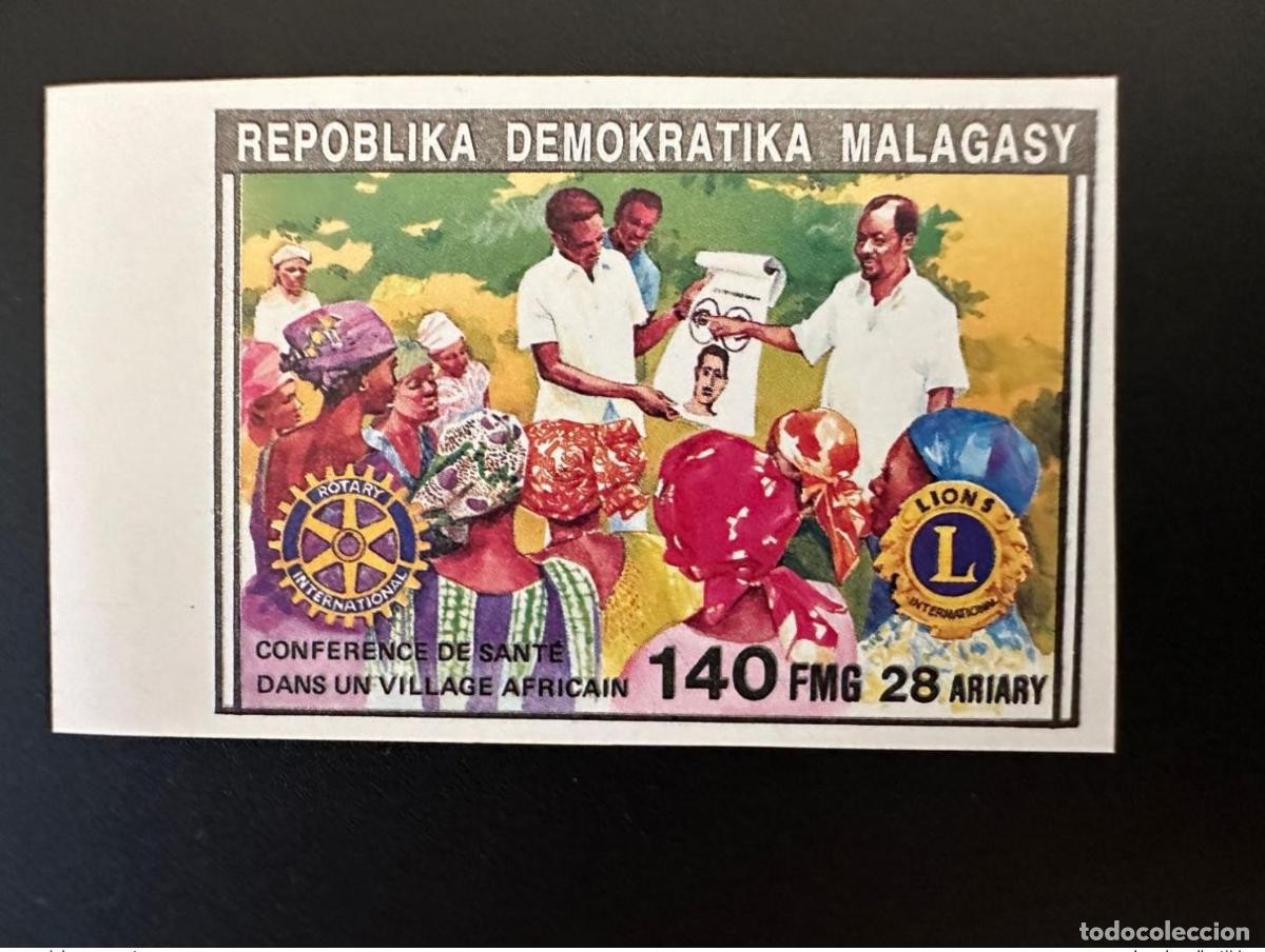 Sellos: Madagascar 1992 Mi. 1390 I ND IMPERF Rotary International Lions Health