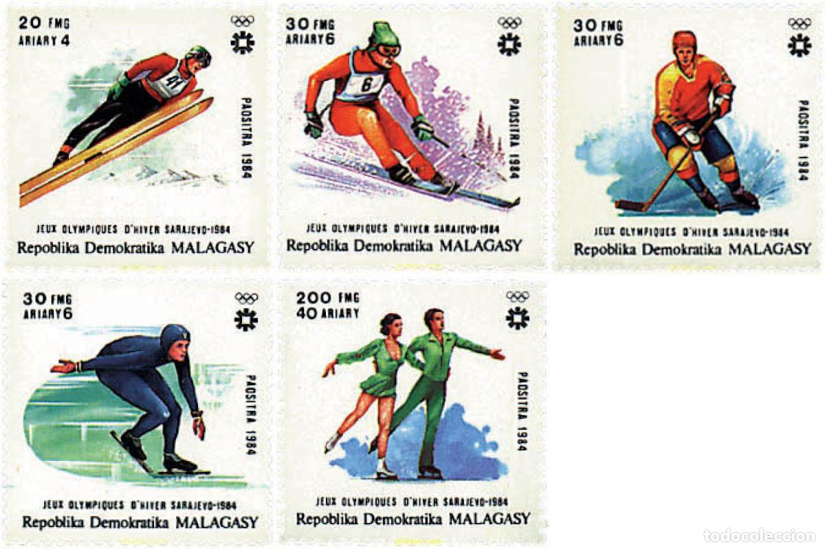 Sellos: 71185 MNH MADAGASCAR 1984 14 JUEGOS OLIMPICOS INVIERNO SARAJEVO 1984
