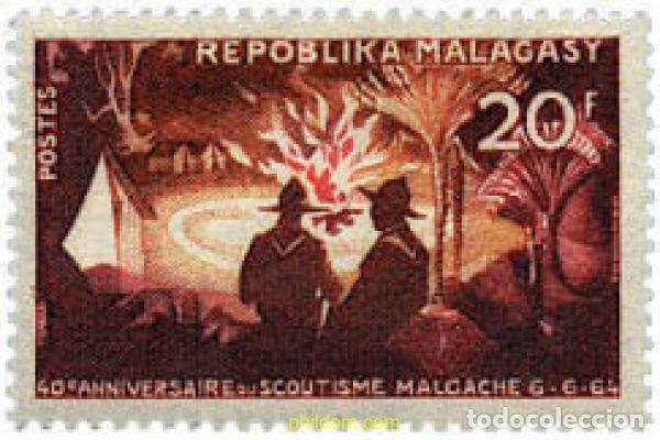 Sellos: 38130 MNH MADAGASCAR 1964 40 ANIVERSARIO DEL ESCULTISMO NACIONAL