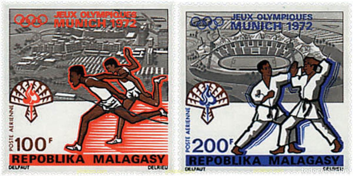 Sellos: 27572 MNH MADAGASCAR 1972 20 JUEGOS OLIMPICOS VERANO MUNICH 1972