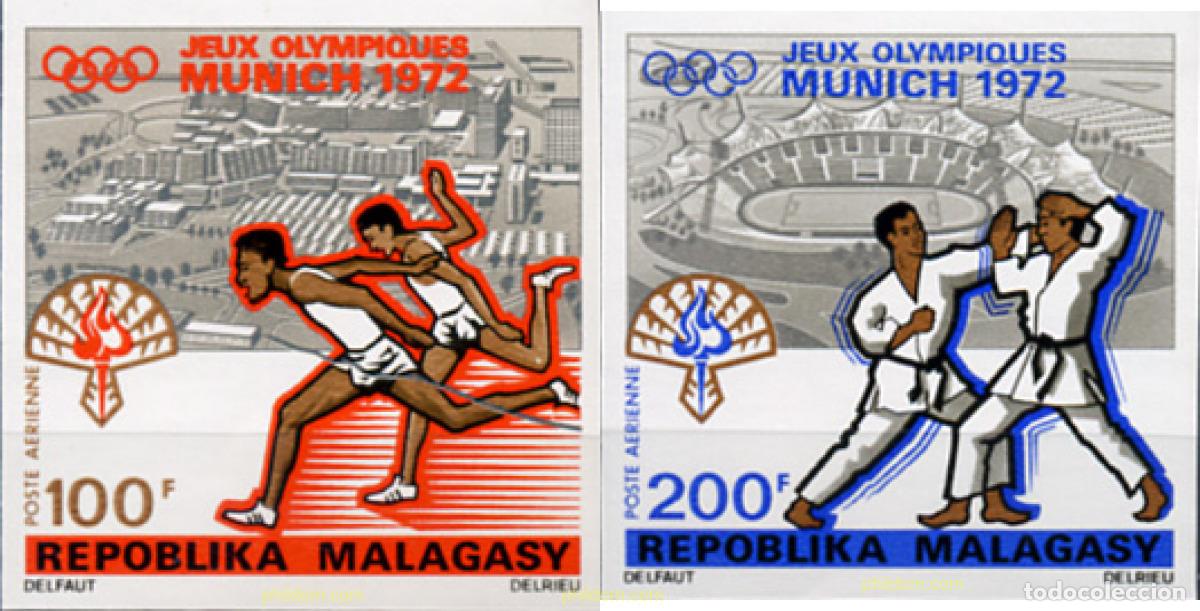 Sellos: 151439 MNH MADAGASCAR 1972 20 JUEGOS OLIMPICOS VERANO MUNICH 1972