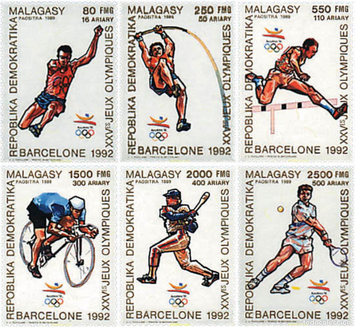Sellos: 68258 MNH MADAGASCAR 1990 25 JUEGOS OLIMPICOS VERANO BARCELONA 1992