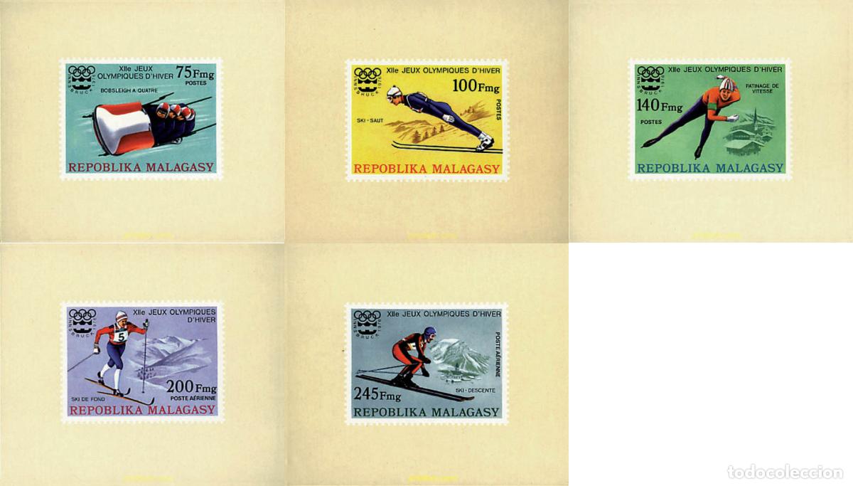 Sellos: 257958 MNH MADAGASCAR 1975 12 JUEGOS OLIMPICOS INVIERNO INNSBRUCK 1976