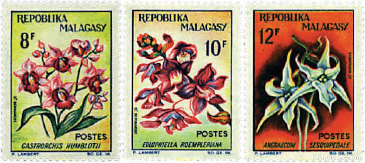 Sellos: 218927 HINGED MADAGASCAR 1963 ORQUIDEAS
