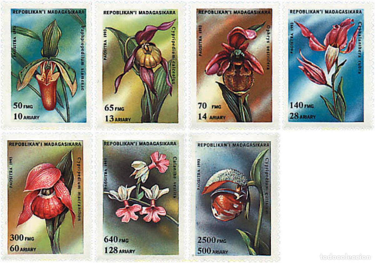 Sellos: 95212 MNH MADAGASCAR 1993 ORQUIDEAS