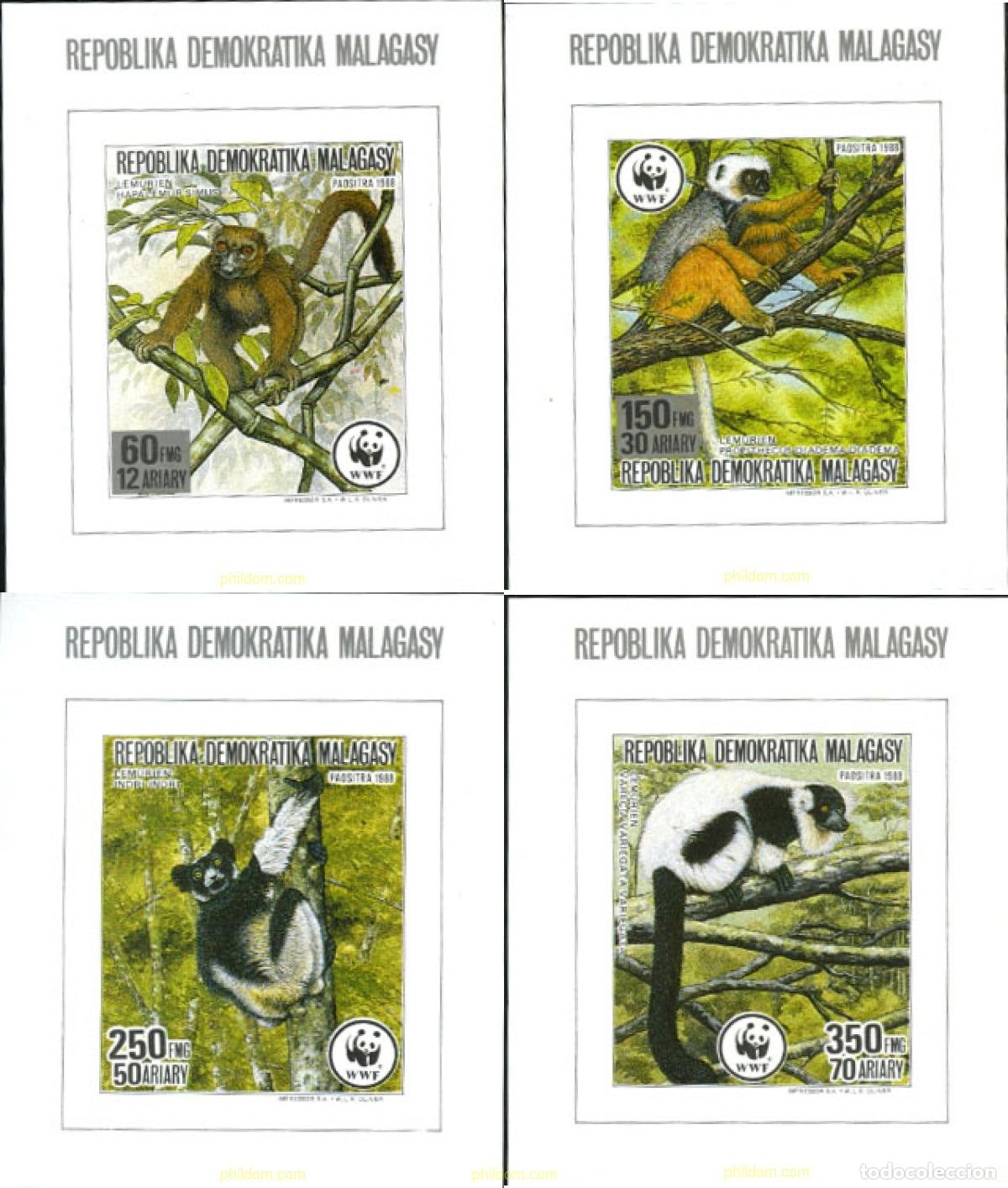 Stamps: 1711 MNH MADAGASCAR 1988 FAUNA DE MADAGASCAR